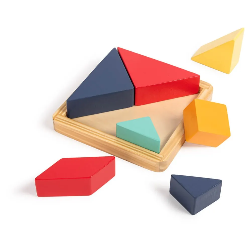 EUREKAKIDS Puzle y encajable de madera Montessori 2 en 1