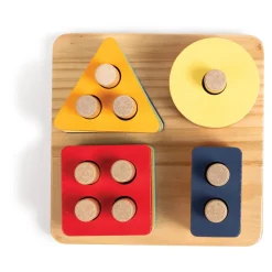 EUREKAKIDS Puzle y encajable de madera Montessori 2 en 1