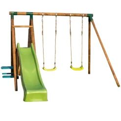 MASGAMES Área de juego de madera mauna loa academy con rampa