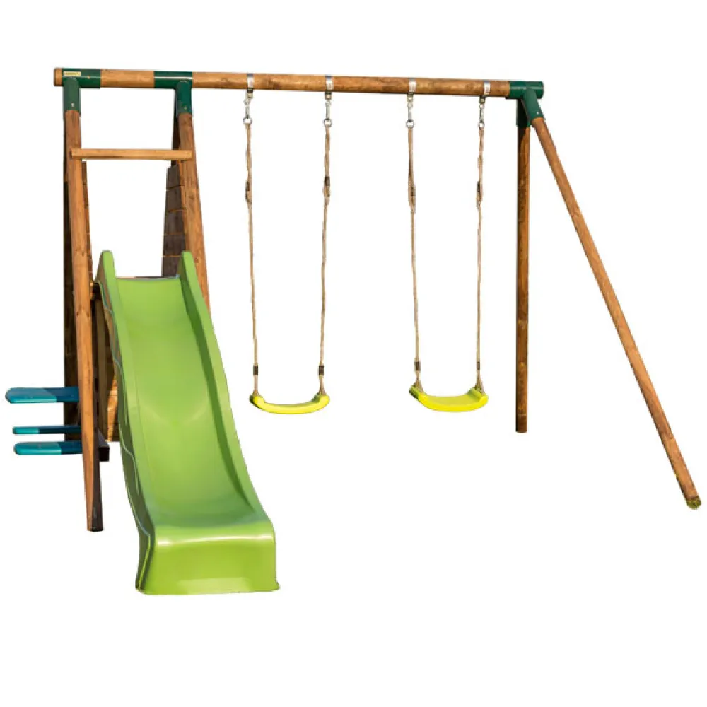 MASGAMES Área de juego de madera mauna loa academy con rampa