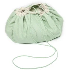 EUREKAKIDS Saco guardajuguetes y manta de juegos 2 en 1 verde lunares