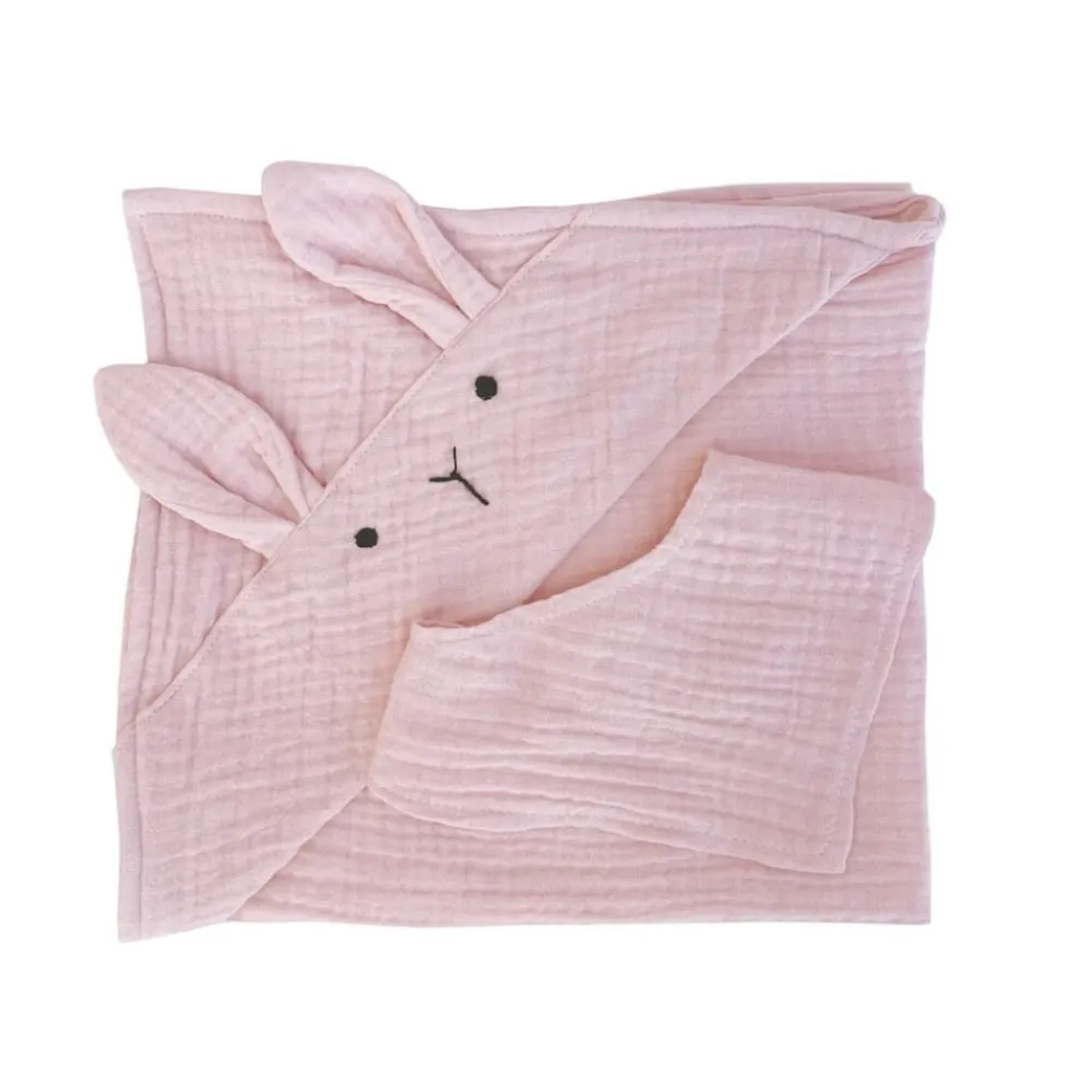 BARRUTOYS Set toalla-bandana conejito para muñecas - Bobble Rosa