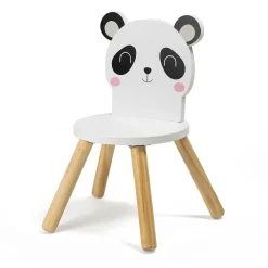EUREKAKIDS Silla infantil de madera – Panda Kirumy®