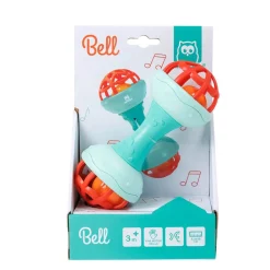 EUREKAKIDS Sonajero doble con agarre ergonómico – Bell