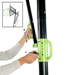 Exit Toys Tablero de baloncesto para instalar en el suelo de color negro