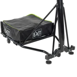Exit Toys Tablero de baloncesto portátil con ruedas de color negro