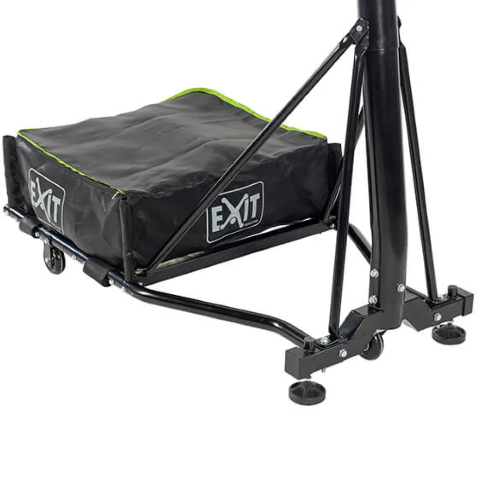 Exit Toys Tablero de baloncesto portátil con ruedas de color negro