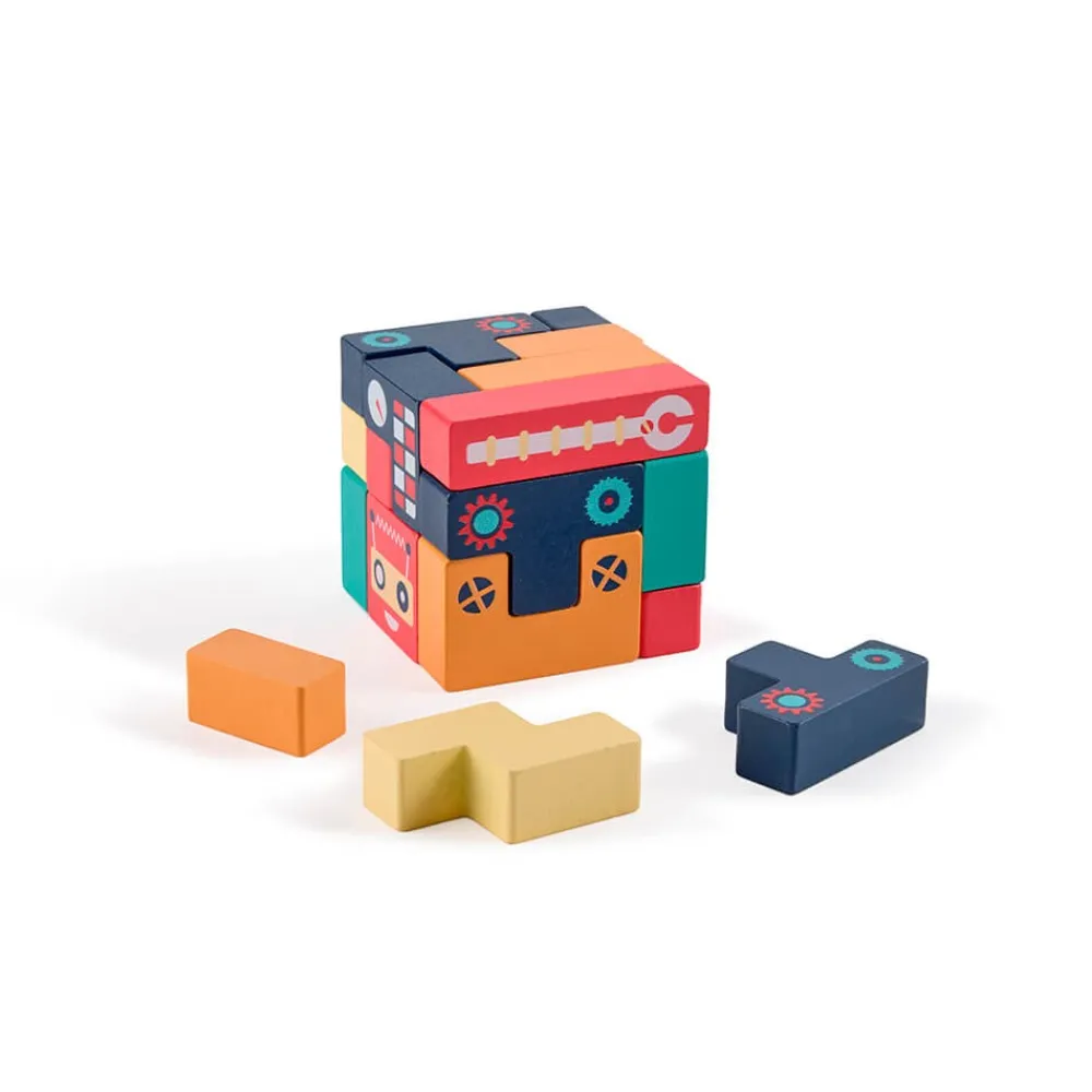 EUREKAKIDS Tetris de madera con múltiples opciones de juego