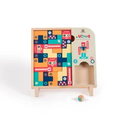 EUREKAKIDS Tetris de madera con múltiples opciones de juego