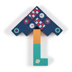 EUREKAKIDS Tetris de madera con múltiples opciones de juego