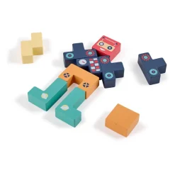 EUREKAKIDS Tetris de madera con múltiples opciones de juego