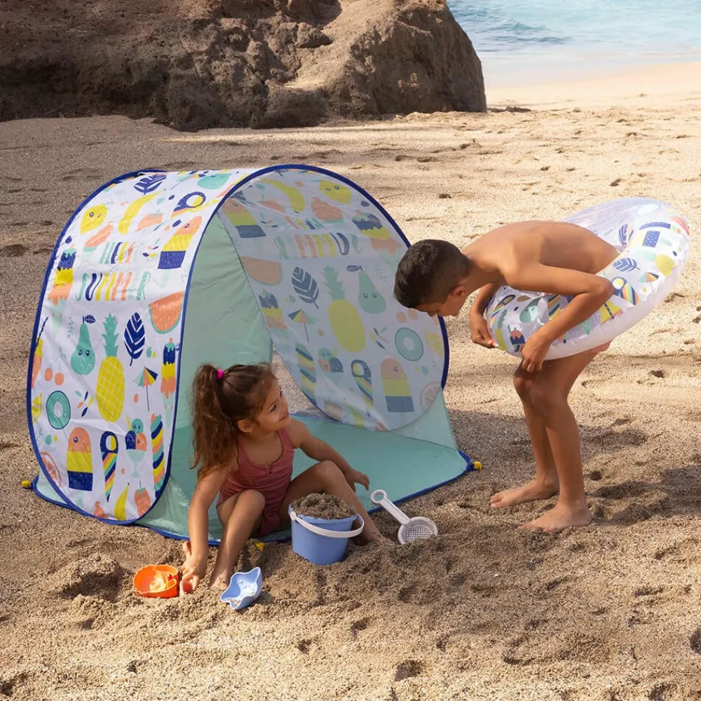 EUREKAKIDS Tienda de playa con protección anti UV 50+ UPF – Hello Summer