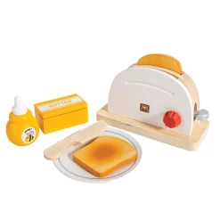 EUREKAKIDS Tostadora de juguete con salto de tostadas realista