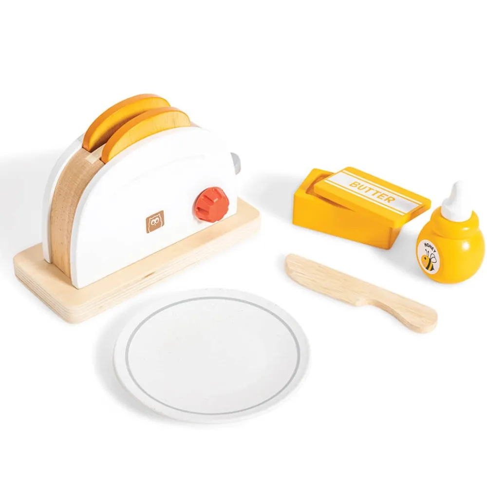 EUREKAKIDS Tostadora de juguete con salto de tostadas realista