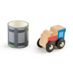 HAPE Tren de madera con vías adhesivas