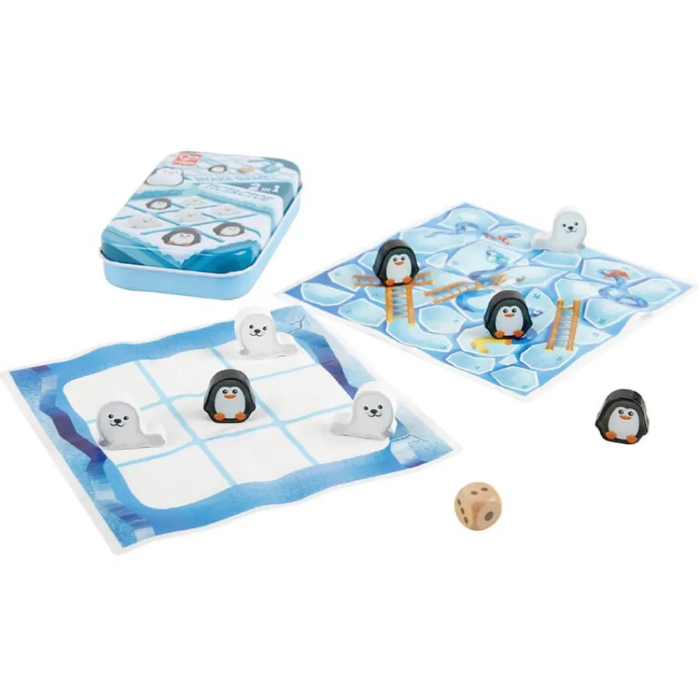 HAPE Tres en raya y Serpientes y escaleras (Juego 2 en 1)