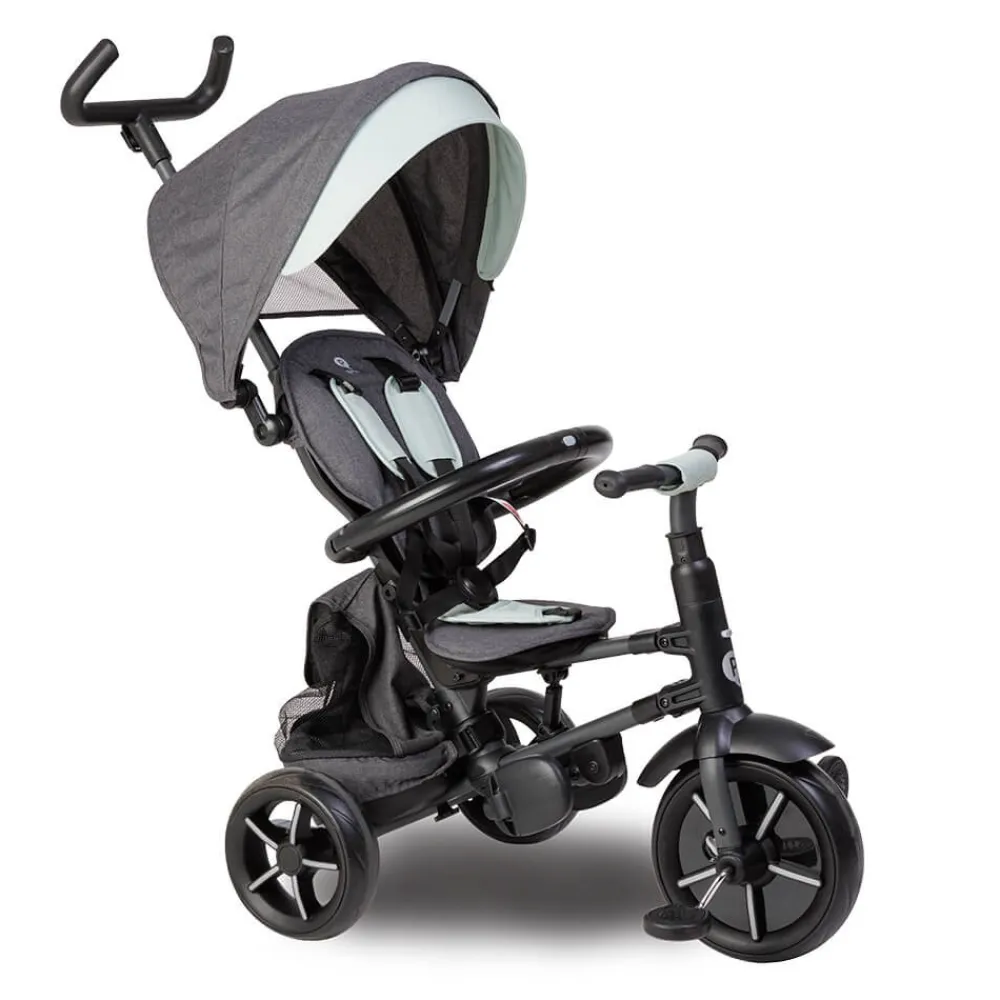 EUREKAKIDS Triciclo evolutivo Roady Folding Trike 6 etapas – Color menta