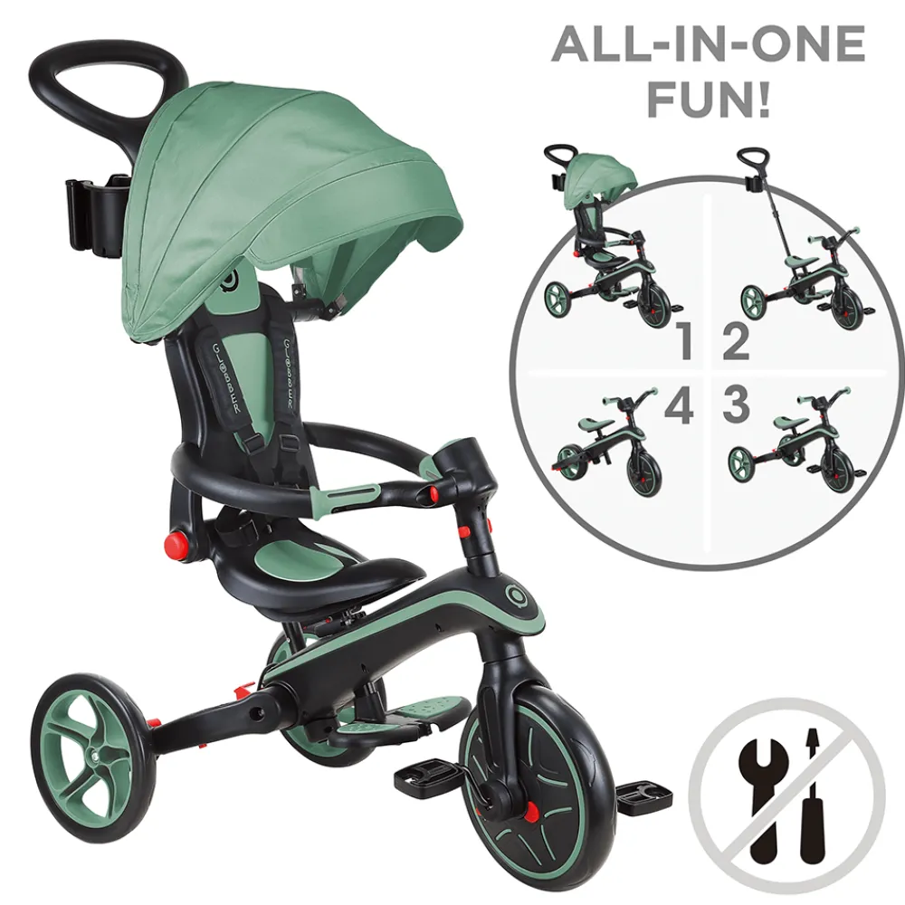 GLOBBER Triciclo plegable 4 en 1 – Explorer Trike