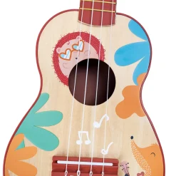 EUREKAKIDS Ukelele realista de 56 cm con 4 cuerdas ajustables