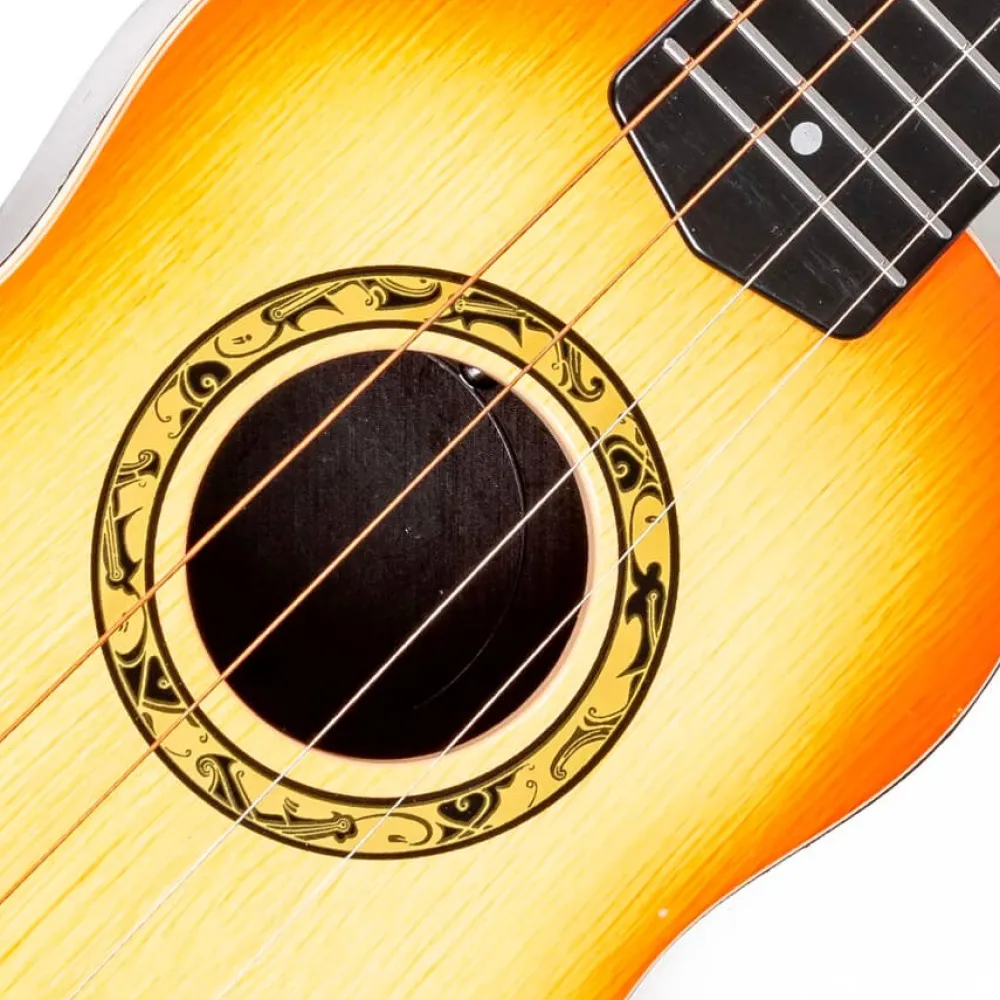 EUREKAKIDS Ukelele realista de 56 cm con 4 cuerdas ajustables