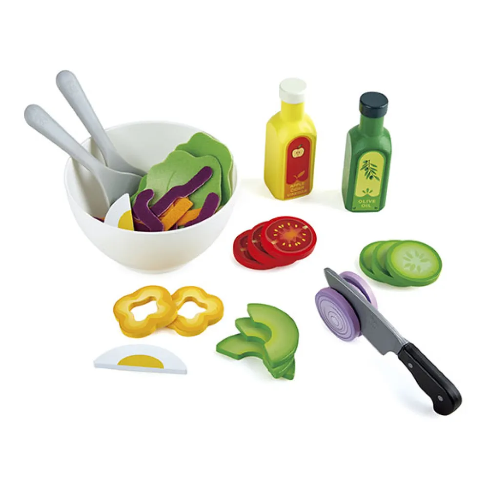 HAPE Verduras de madera con cuchillo de juguete para aprender a hacer ensaladas