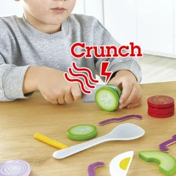 HAPE Verduras de madera con cuchillo de juguete para aprender a hacer ensaladas