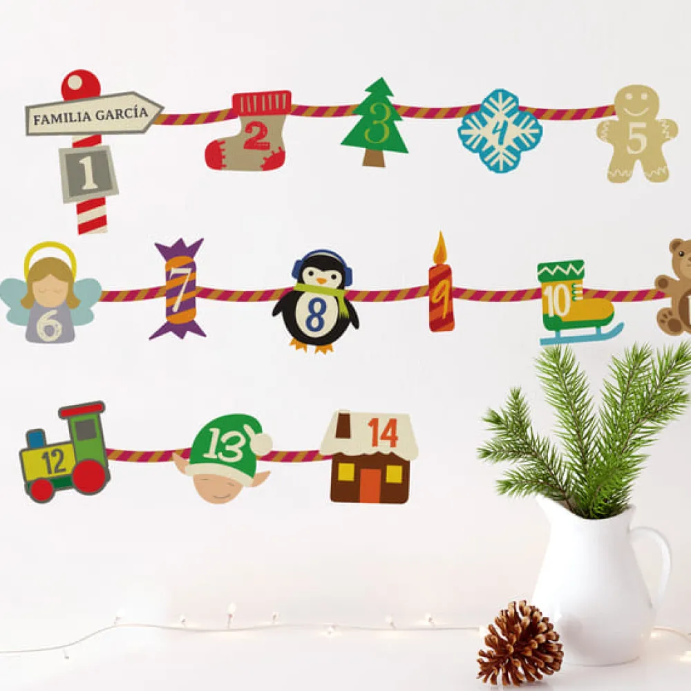 EUREKAKIDS STK Vinilo calendario de adviento personalizado