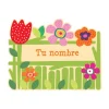 EUREKAKIDS STK Vinilo de flores con nombre