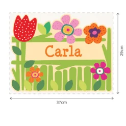 EUREKAKIDS STK Vinilo de flores con nombre