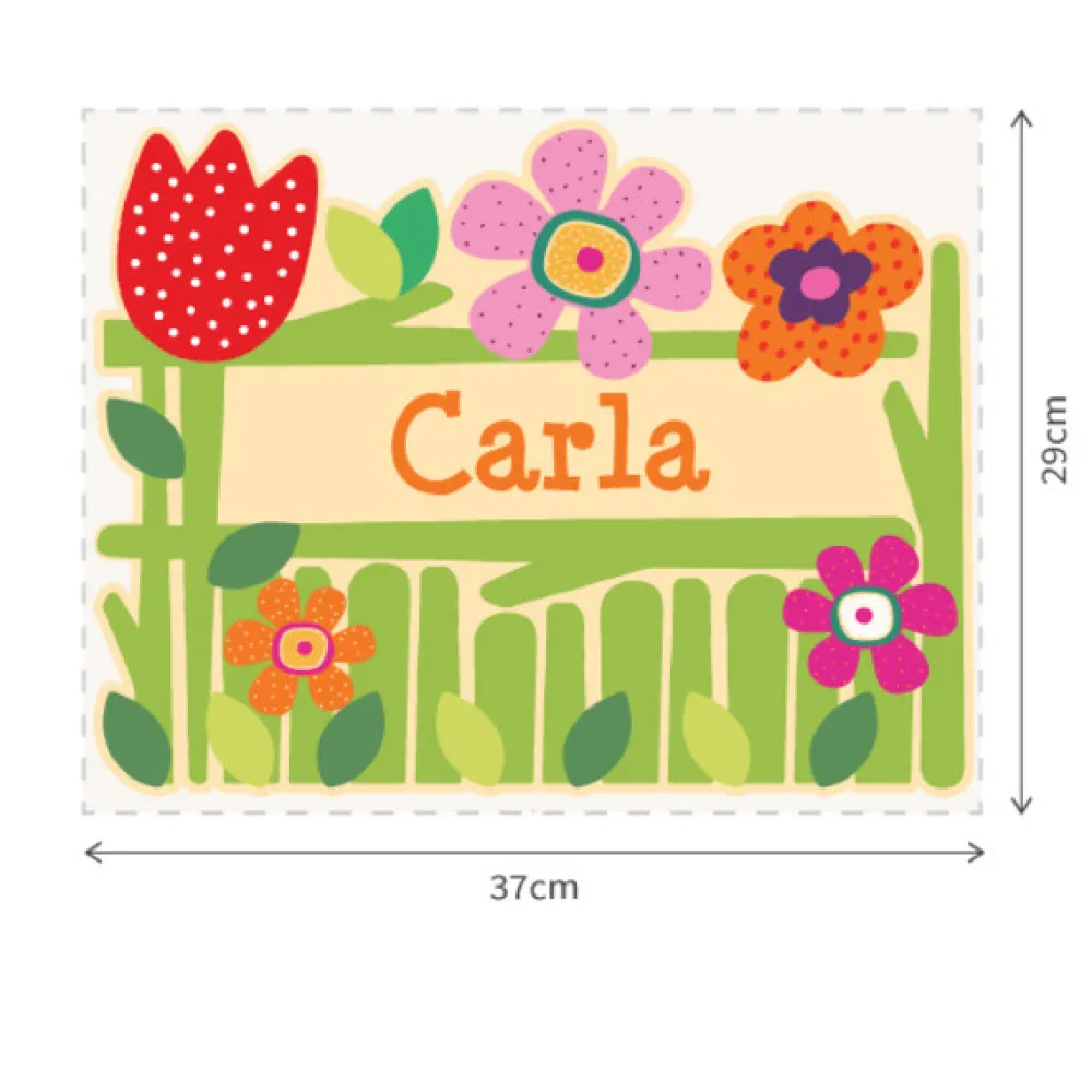 EUREKAKIDS STK Vinilo de flores con nombre