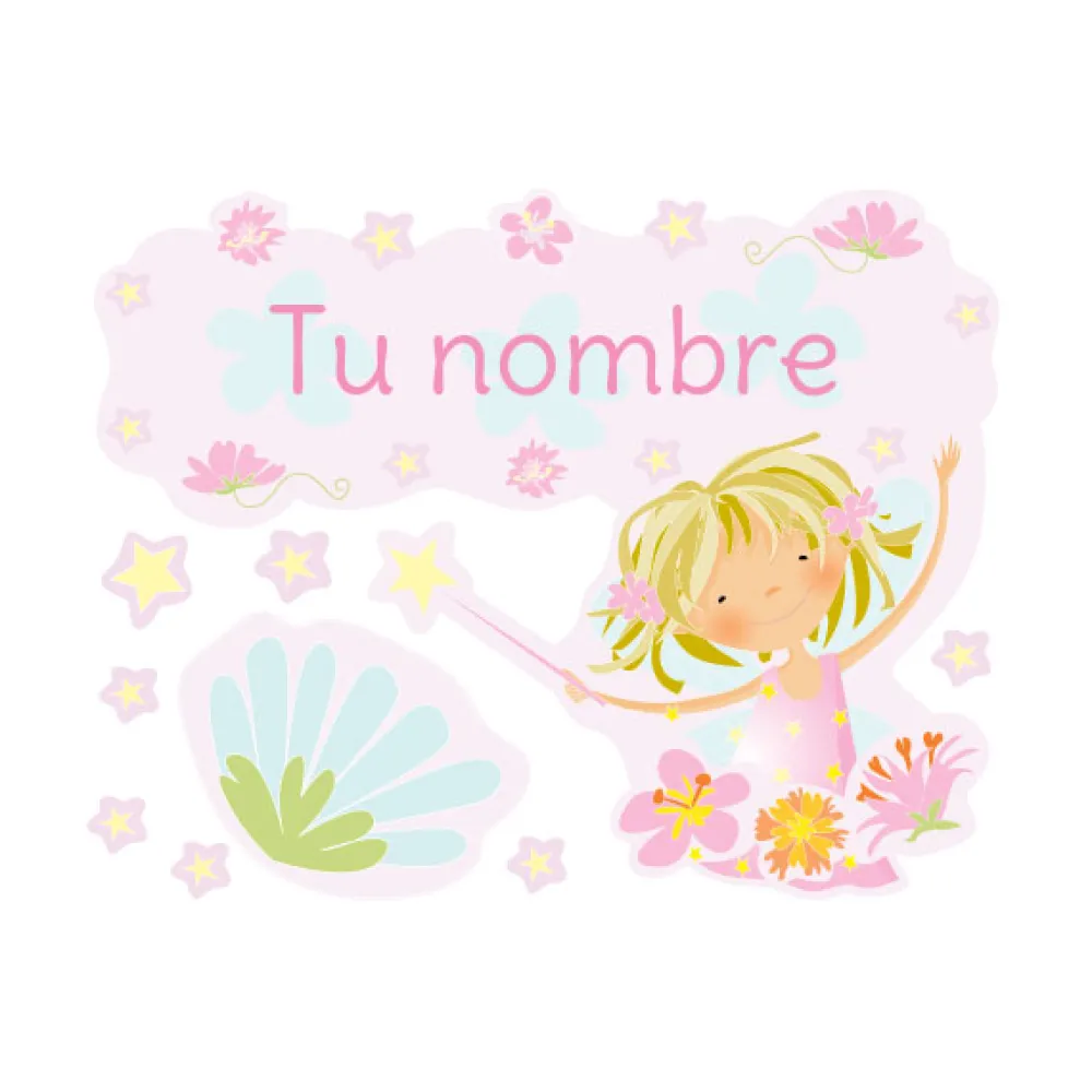 EUREKAKIDS STK Vinilo de hada con nombre