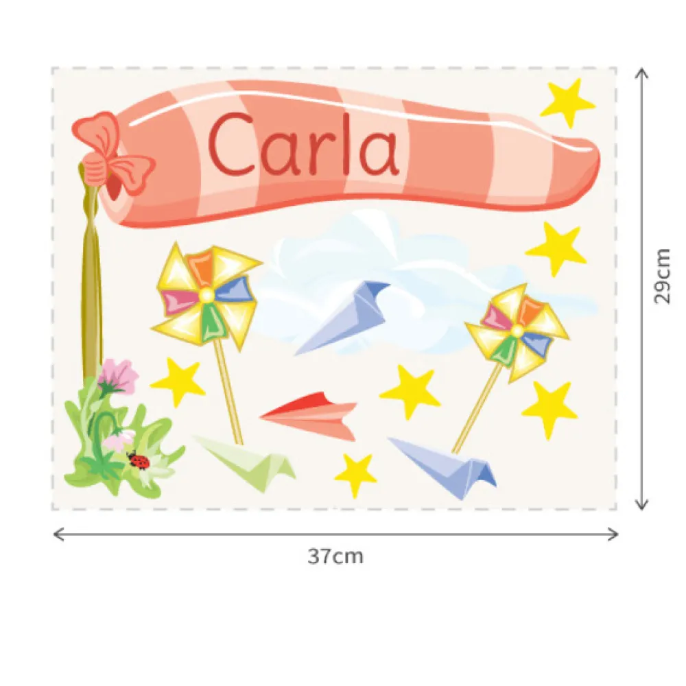 EUREKAKIDS STK Vinilo de molinillos con nombre