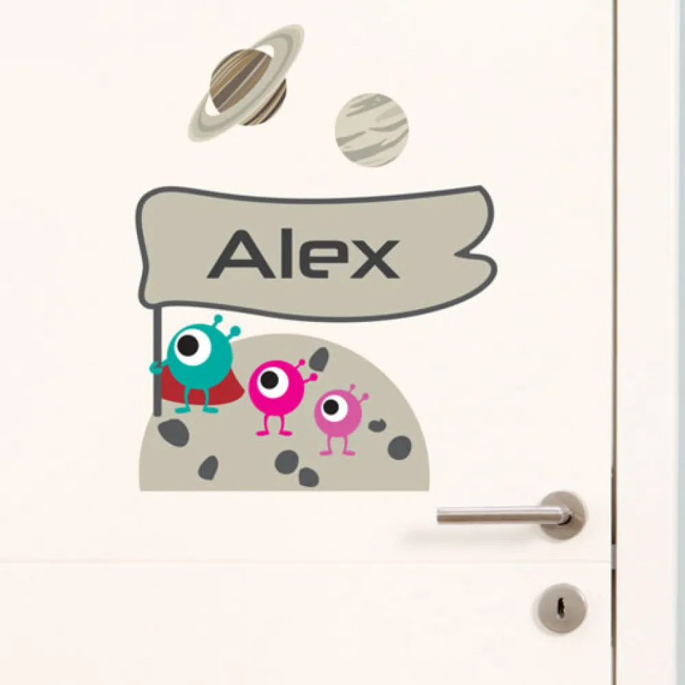 EUREKAKIDS STK Vinilo de planetas con nombre