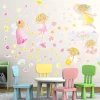 EUREKAKIDS STK Vinilo infantil hadas, flores y estrellas personalizado