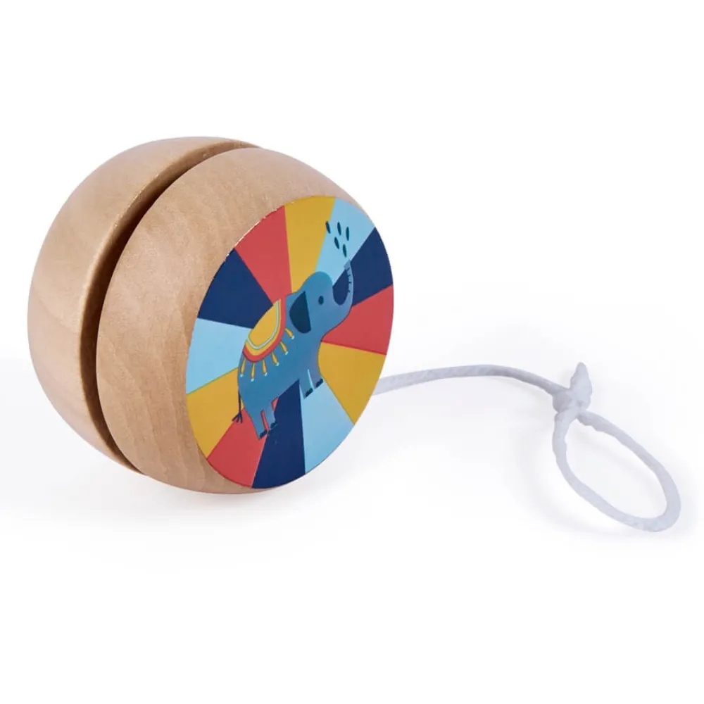 EUREKAKIDS Yoyo de madera tradicional con diseño de animales