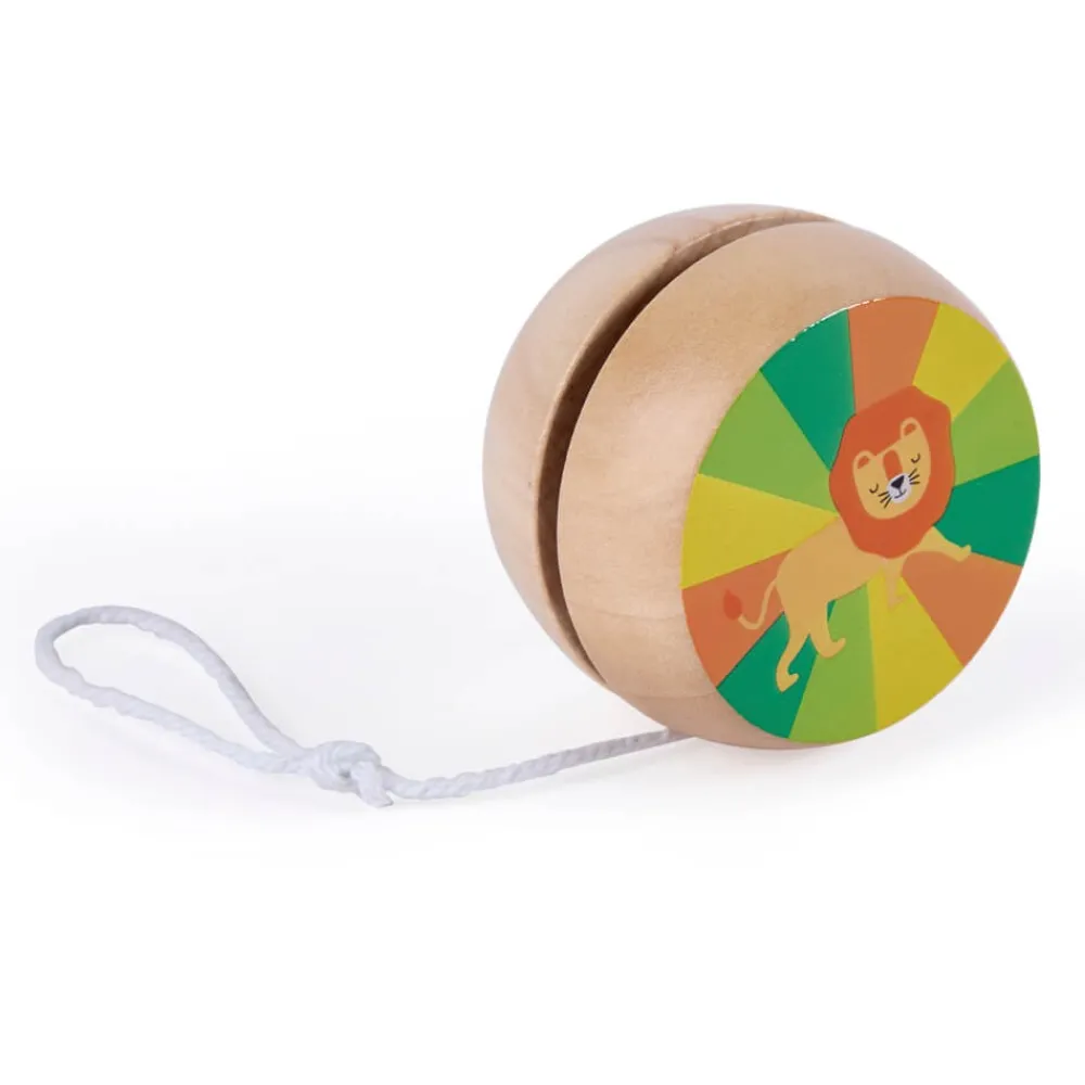 EUREKAKIDS Yoyo de madera tradicional con diseño de animales
